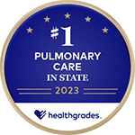 Healthgrades #1 in state for Pulmonary Care